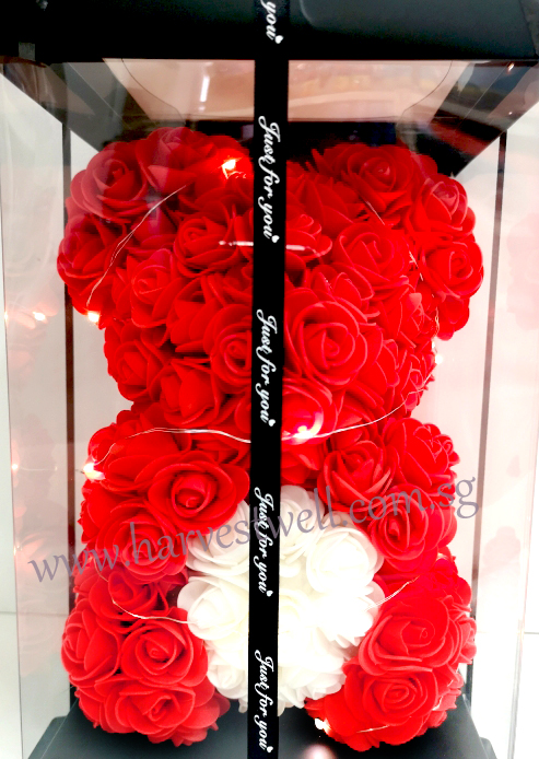 Hot Air Balloon Red Rose Teddy Bear